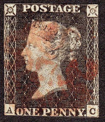 QV SG  1d Penny Grey Black  Plate 11  Eleven VERY SCARCE RED MX CAT 40000