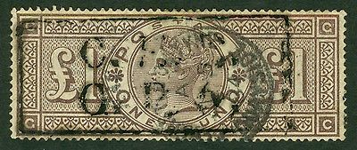 SG 185 1 Brown Lilac Good used Nice deep colour Vertical crease at left