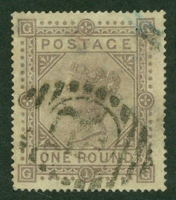 SG 129 1 Brown lilac Fine used numeral  Small part crayon at top right