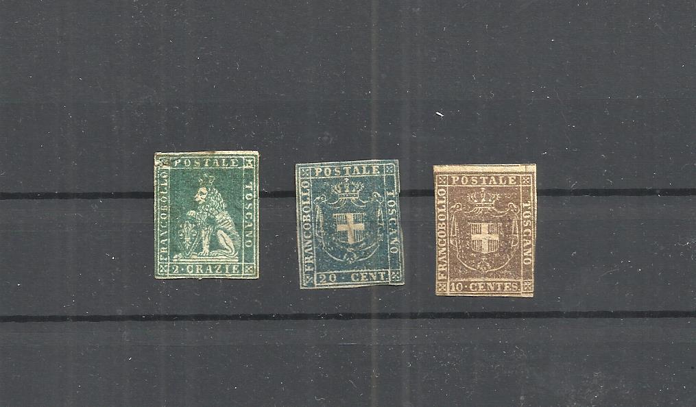 Italy states Tuscany stamps unused x 3
