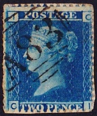 GB Used Abroad Mailboat Usage A83 2d blue pl9 Unlisted  VRARE piece