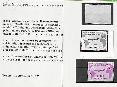VF2461 ITALY 1951 Gronchi Rosa Centrato MHN  Cert Bolaffi Lusso 