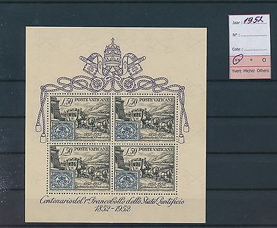 LF05246 Vatican 1952 carriages coach stamp centenary  sheet MNH