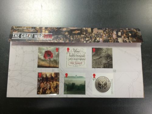 GB ROYAL MAIL PRESENTATION PACK ERROR THE GREAT WAR 1916 2016 WITHDRAWN ISSUE