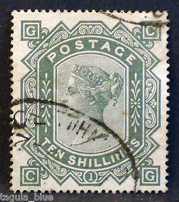QV sg 128 10 greenish grey Plate 1 Fine used with good colour  well centred
