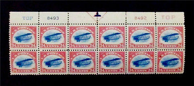 nystamps US Air Mail Stamp  C3 Mint OG NH 1850 P 12