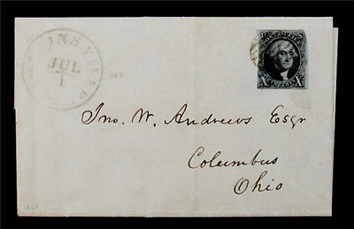 nystamps US Stamp  2 Used 1400 On Cover Blue Cancel