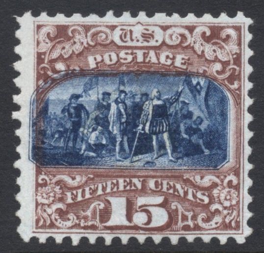 US 1869 Pictorial 15c Brown and Blue 119 Mint H Cat val 3250
