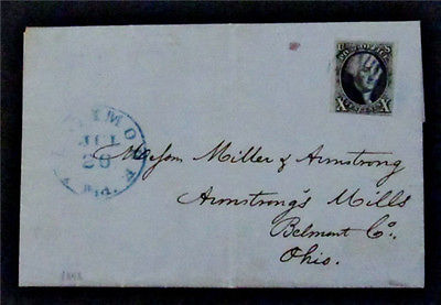 nystamps US Stamp  2 Used 1400 Blue Cancel On Cover