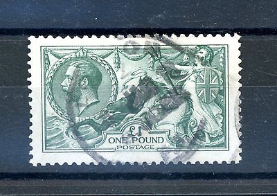 Great Britain 1913 1 Blue Green  Seahorse  SG 404   fine  used   J316
