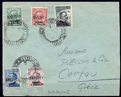 ITALY  OFFICES ABROAD   ALBANIA  1909  11    SANTI 40  OVERPRINTS COVER 