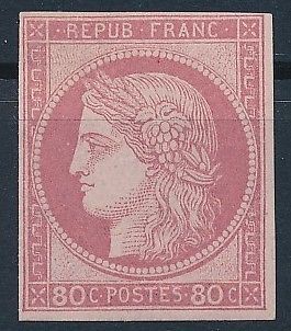 55514 France Colonies 187277 Scarce MH Very Fine Signed Brun stamp 770