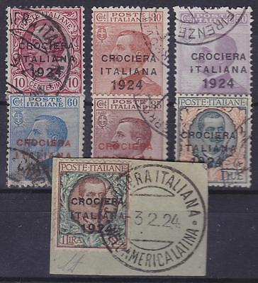 ITALY 1924 Crociera Italiana set  Used  L1 on piece signed Diena G80857