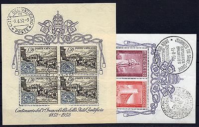 VATICAN  1952  1958  STAMP CENTENARY  scarce FIRST SS and more  USED  