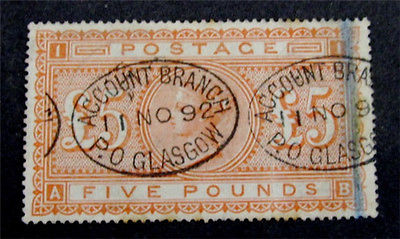nystamps GB Great Britain Victoria Stamp  93 Used 5000