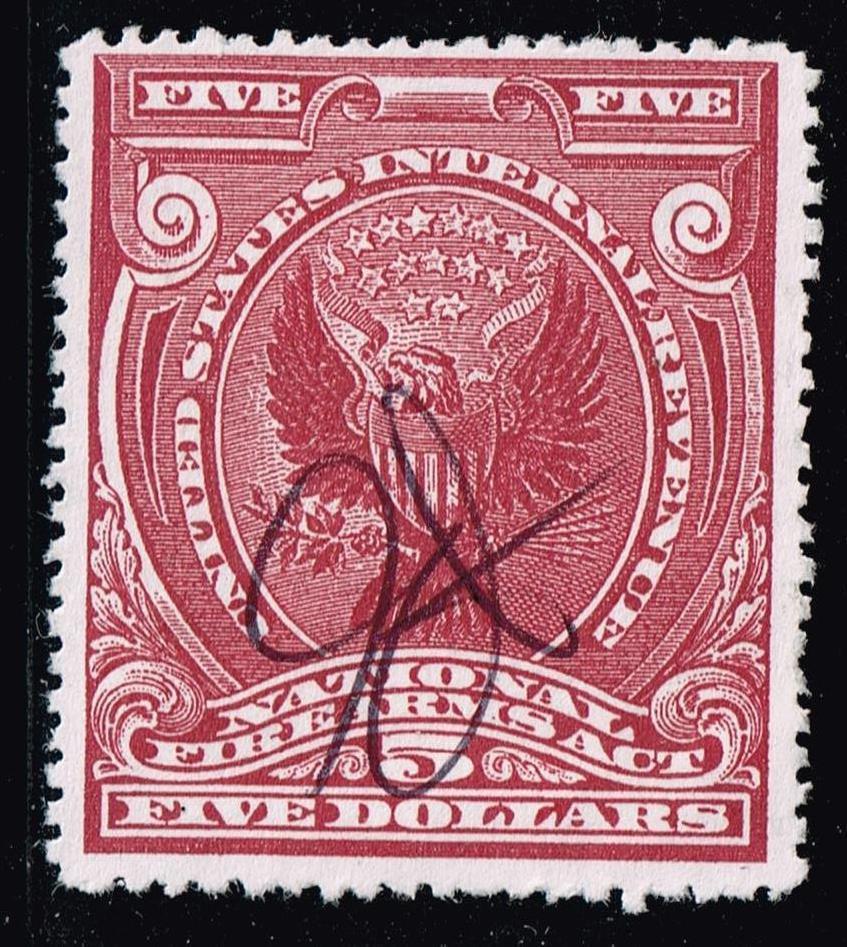 US stampRY10 5 2001 Firearm Transfer Tax Revenue stamp counterfeit