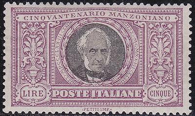ITALY 1923 Manzoni L5 well centered  MNH Luxus quality  Signed Caffaz G79320