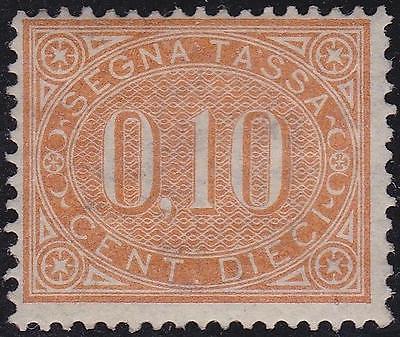 ITALY 1869 Postage Due 10c regular perf  MH XF Signed G79891