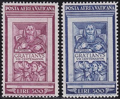 VATICAN 1951 Airmail Graziano set 2v well centered MNH  Photocertificate G80640