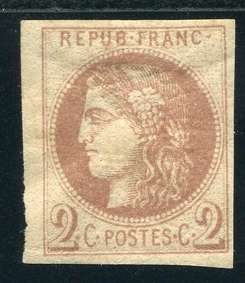 France 1870  Ceres Bordeaux 2c report 1 MH gum original  Yvert  1650