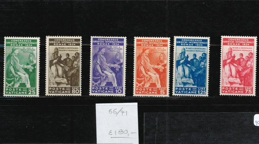  Vatican City 1935 Complete Series Stamp YT6671 18000 