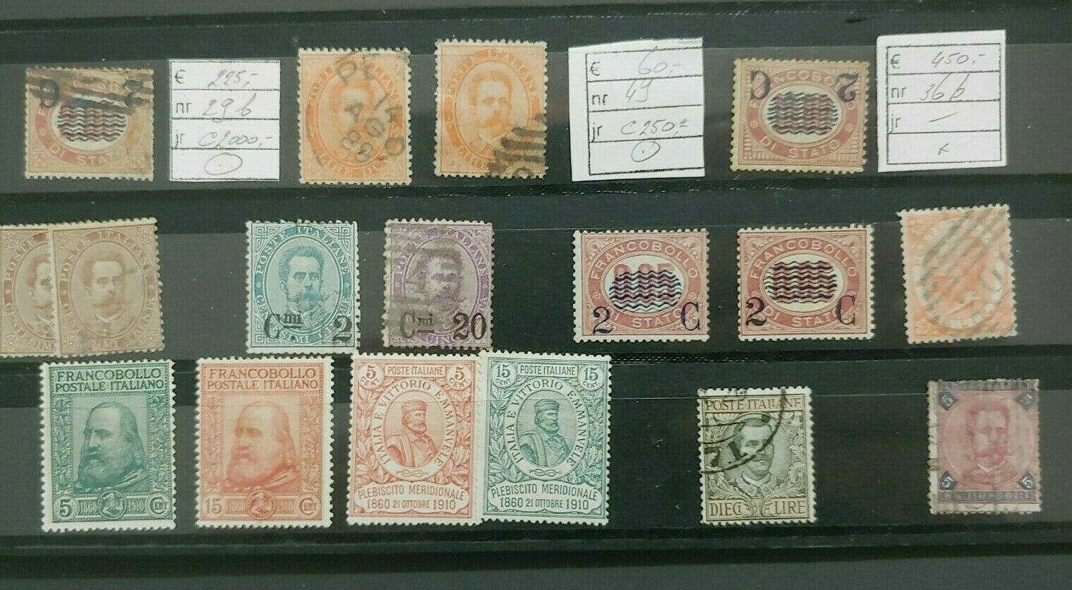 CLASSIC LOT ITALY ITALIA INCL INVERSED SURCH VF USED VF MLH WK306 START 099