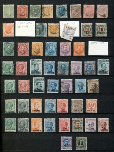 Italy Post Offices Levant Turkey OLD MU Appx 50 ItemsHux 302