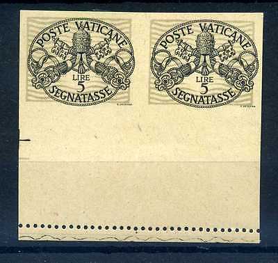 Vatican City 1945 5L postage due imperf pair MNH