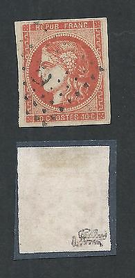 N48d ROUGE SANG CLAIR OBLITERATION ANCRE SIGNE BRUN CALVES TIMBRE STAMP FRANCE