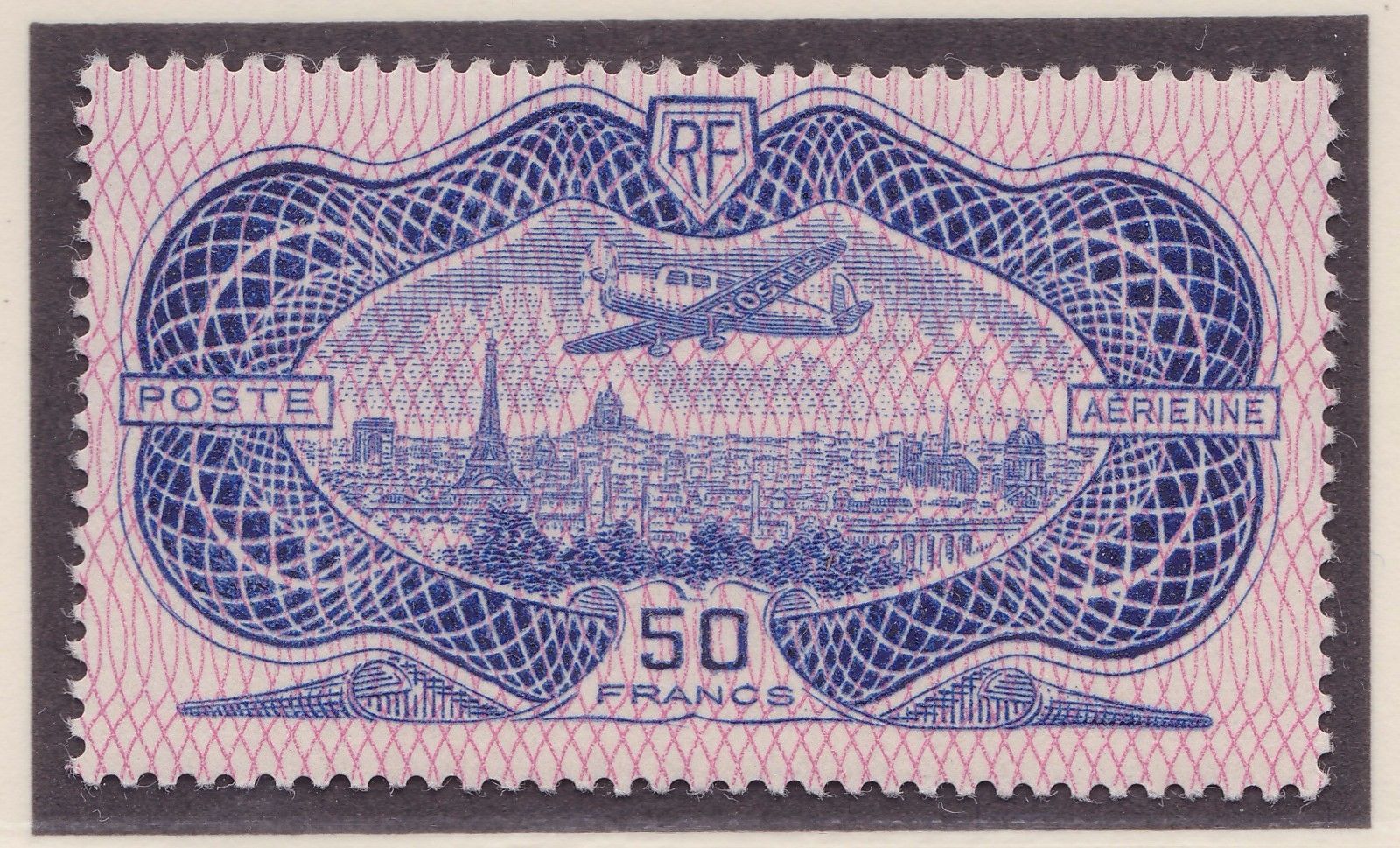 FRANCE   1936 Airmail Burele Mint Hinged  Sc C15  Yv PA15  value 800