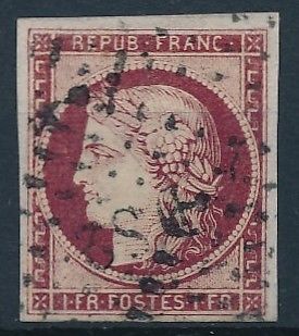 30983 France 1849 Good SCARCE stamp Very Fine used High Value 