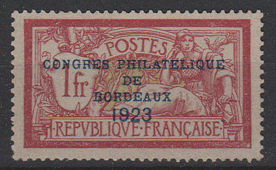 France Congres Philatelique Bordeaux 1923 MNH Signed CV  1200