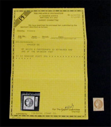 nystamps France Stamp  39b Mint OG H 1500 Certificate