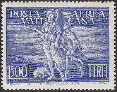 Vatican 1948 Tobias Airmail 500 L very fine LMM SG 138 Cat 950