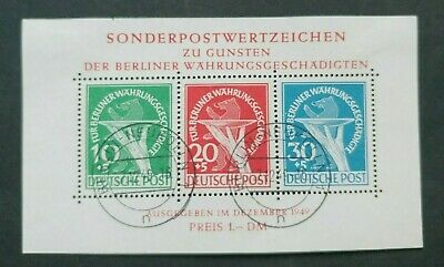 1949 WHRUNGS SHEET VF USED GENUINE CANCEL GERMANY DEUTSCHLAND B31247