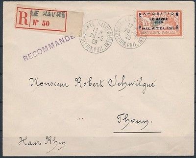 G40508 France 1929 Good SCARCE cover with RARE stamp Very Fine High Value