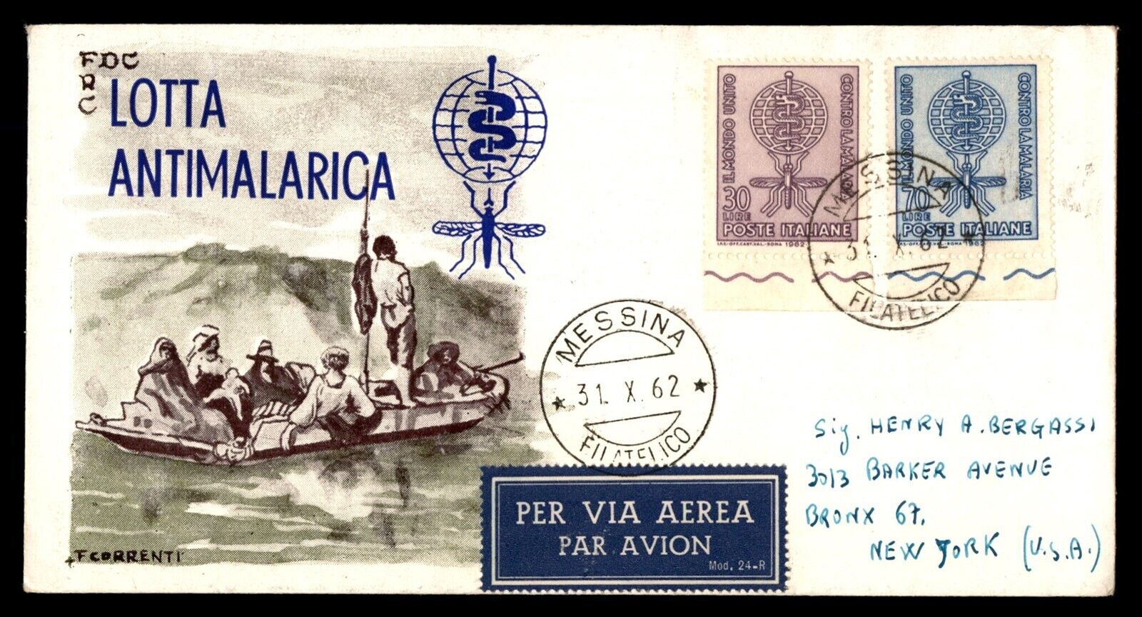 Mayfairstamps Italy FDC 1962 Eradicate Malaria Combo First Day Cover aaf54733