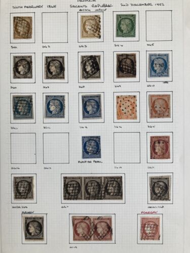 France 18491850 Ceres issues Used Varieties