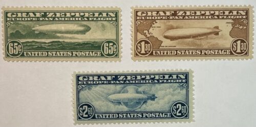 US C1315 1930 Graf Zeppelin set3 MLHMNH1750