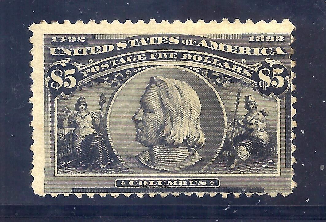 US Stamp 245  MNG  5   1893 Columbian Expo Issue   CV  1000