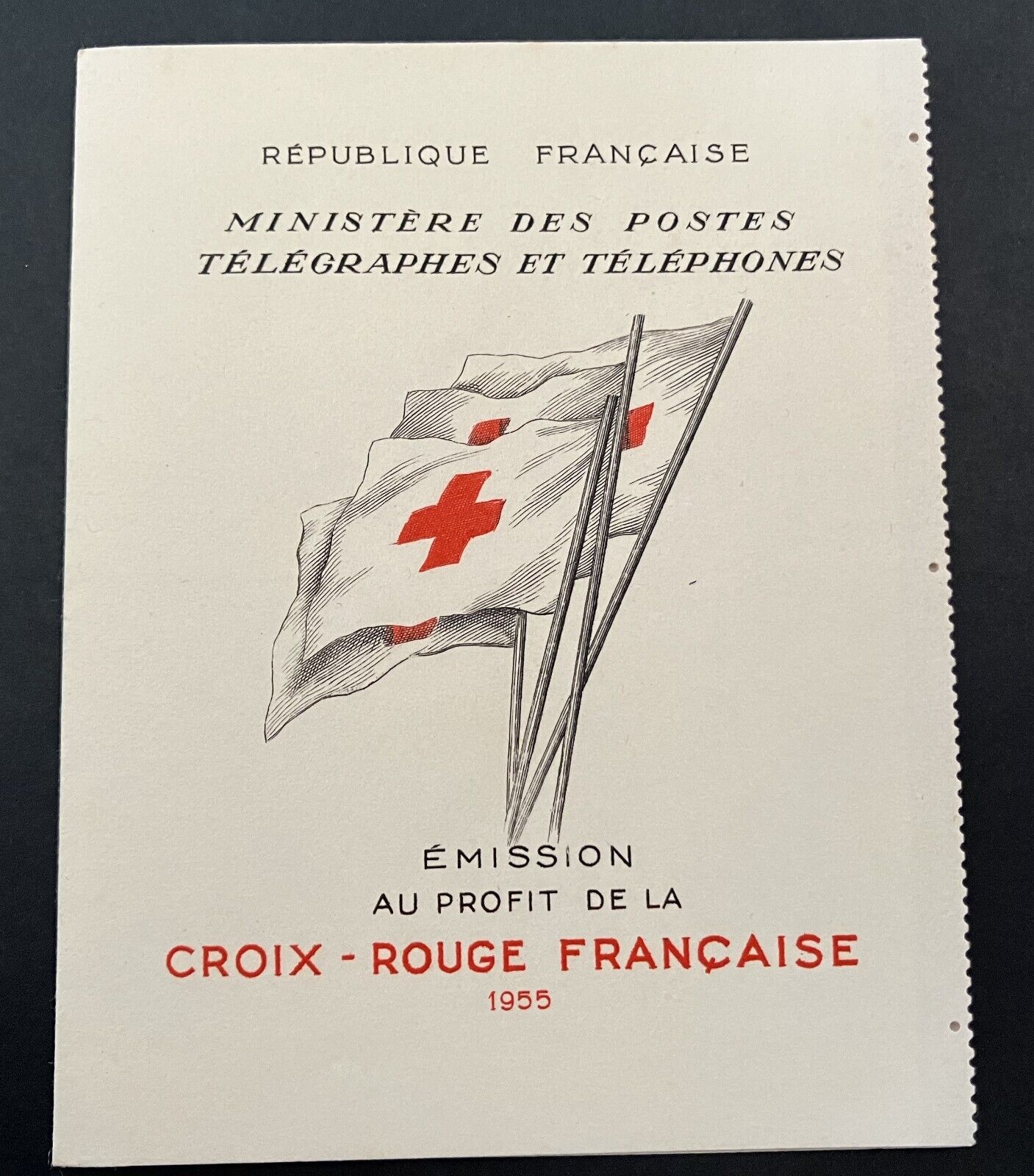 France 1955 Red Cross Booklet Mint Never Hinged CV 450