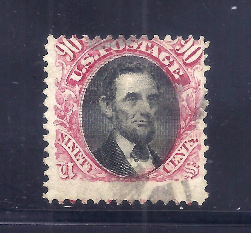 US Stamp 122  USED    90 cent 1869 Pictorial Issue    CV 1900  SCARCE