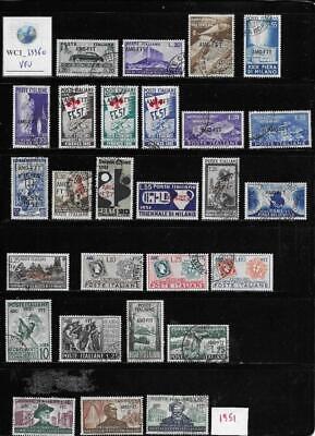 WC113360 ITALY TRIESTE FTT Large lot of 1951 sets  stamps Used