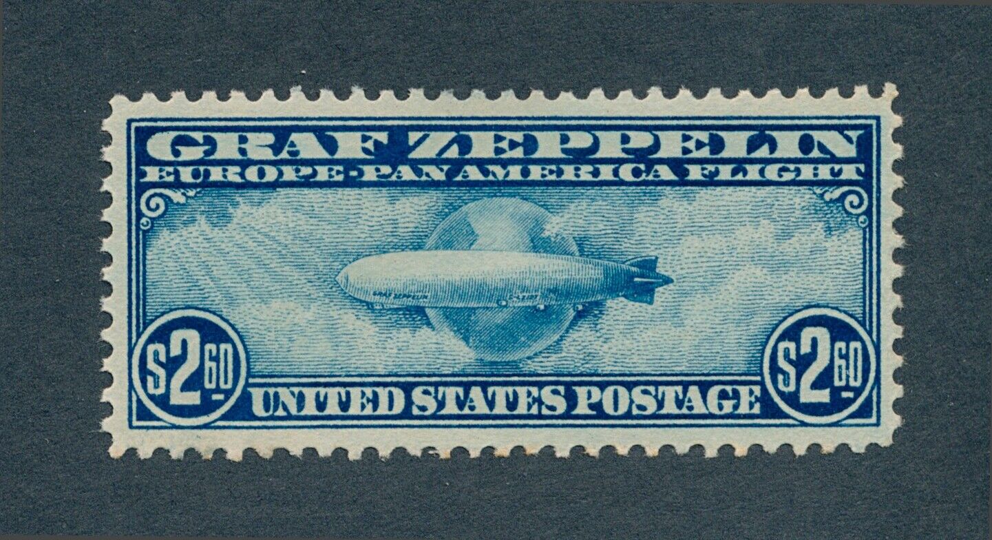 drbobstamps US Scott C15 Mint NH OG Zeppelin Airmail wXF 90 Grade PF Cert