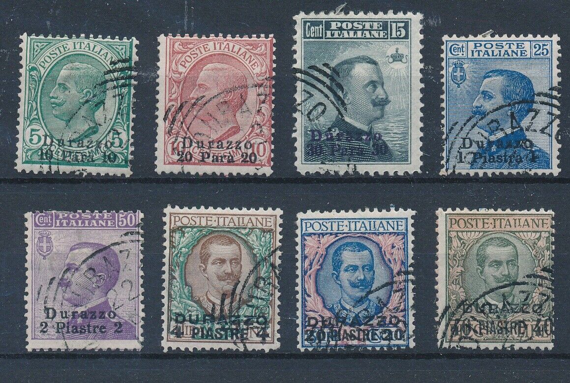 57060 Italy Levant Turkey 190911 Durazzo Very good set Used VF stamps 250