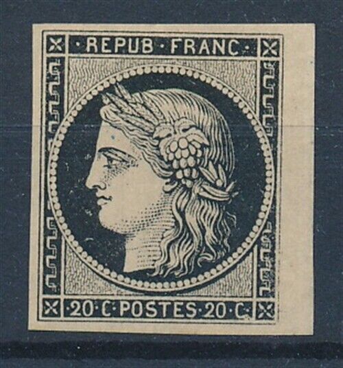 59631 France 1849 Very good MH VF big margins signed Roumet stamp 750