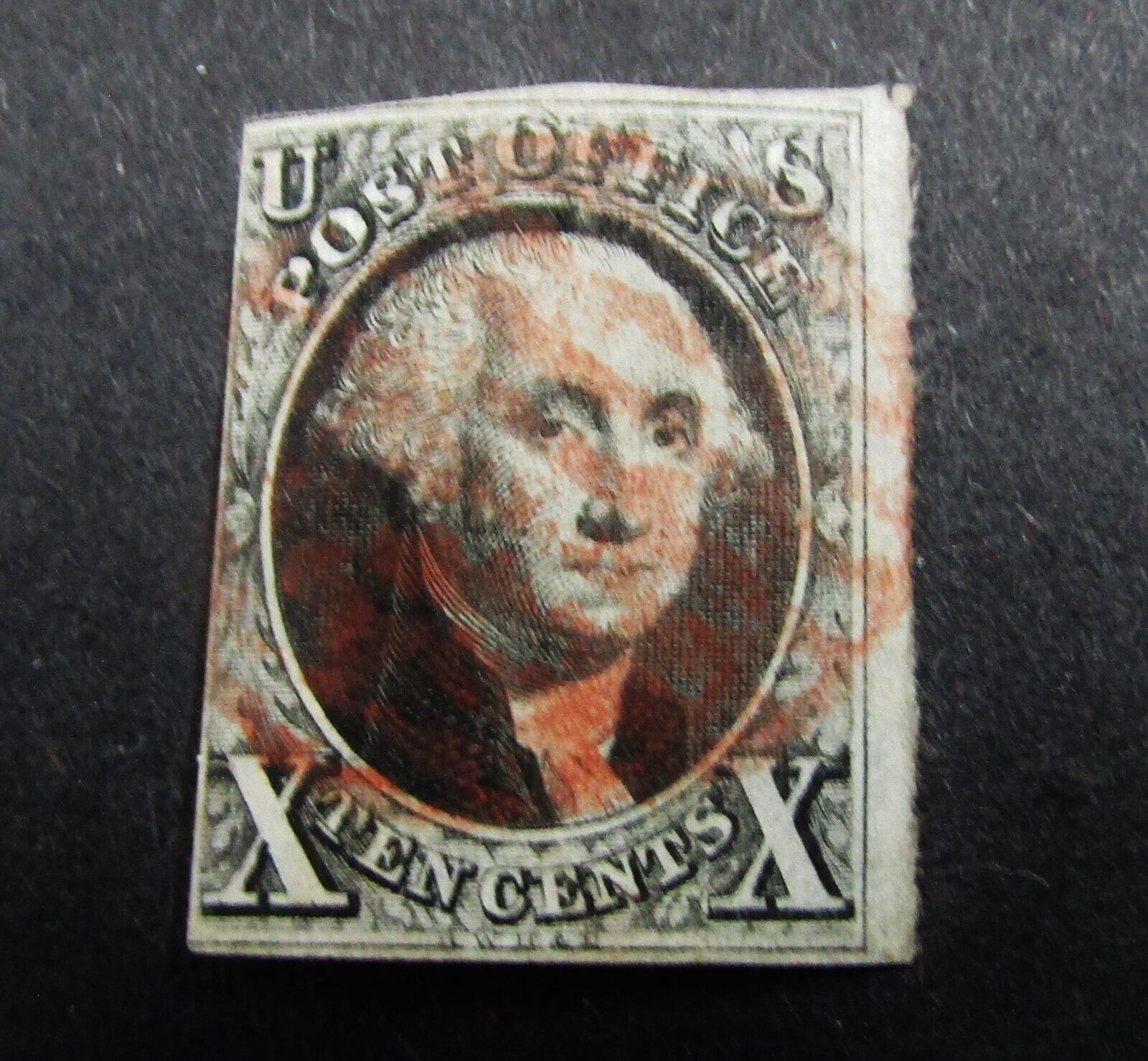 nystamps US Stamp  2 Red Cancel Double Transfer In Post Office 4000 N24x734