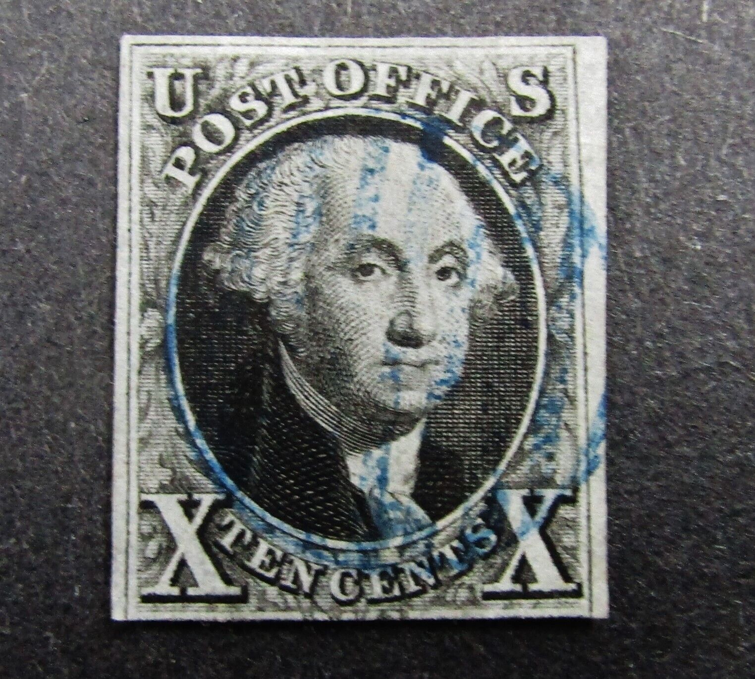nystamps US Stamp  2 Blue Cancel 1100 Used          N3x636
