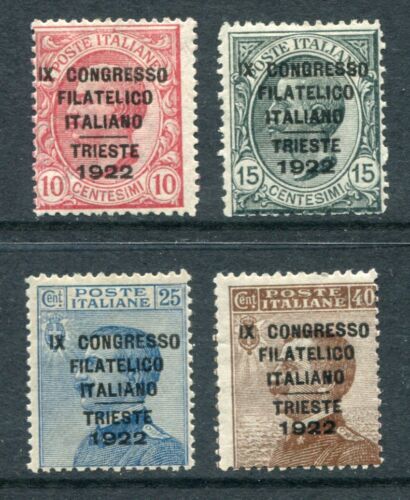 ITALY 1922 PHILATELIXC CONGRESS MH Set 4 Stamps  CERTIFICATE cat EURO 1600
