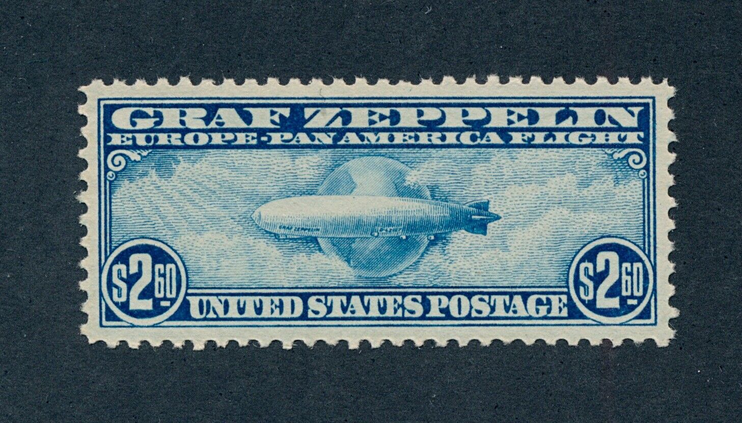 drbobstamps US Scott C15 Mint NH OG Zeppelin Airmail wXFSup 95 Cert SMQ 1500